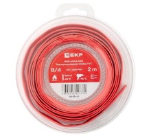 Термоусаживаемая трубка ТУТ нг 8/4 красная ролик 2 м tut-8-r-bEKF