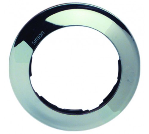 Simon 88 Рамка декоративная, 4 поста, круг в круге, S88, хром  88640-33  Simon