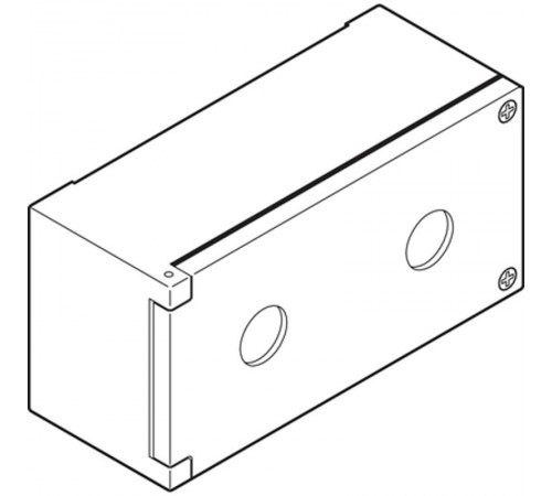Корпус кнопочного поста KEM2-0 на 2 элемента металлический  SK616702-AA  ABB
