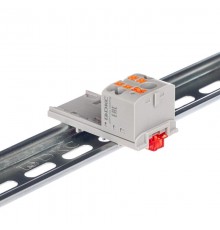 Блок распределительный с верт. адапт. на рейки шириной 15/35мм, зажим push-in, 1 ввод 6 кв.мм, 4 точки подкл. 2,5 кв.мм, серый  DTP1-104-104SPUG-V  