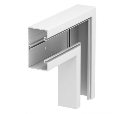 Плоский угол безгалогенового кабельного канала Rapid 80 нерегулируемый 70x130 мм (ПВХ,белый) (GKH-F70130RW)  6114240  OBO Bettermann