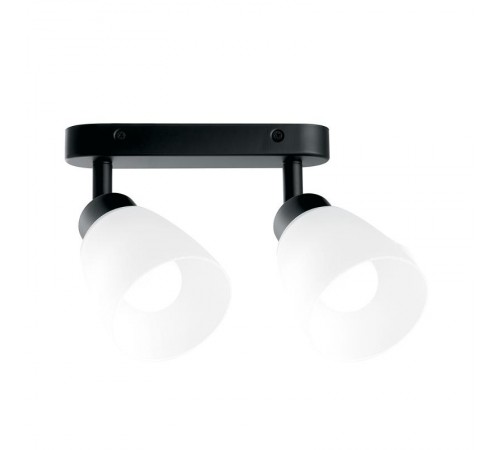 Светильник-спот настенно-потолочный под лампу 2хE27, черный ML242  41514  FERON