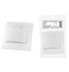 Выключатель 2 кл. с подсветкой 10А белый "Таймыр" (пром. упак,, бакелит. основание)  SQ1814-0505  TDM