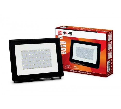 Прожектор светодиодный СДО-8 50Вт 230В 6500К 4750Лм IP65  4690612030043  IN HOME