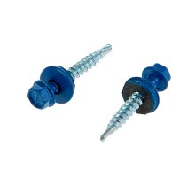 Саморез КР св. 4,8х35 RAL-5005 (насыщенный синий) (250 шт) - ведро ( 1,478 кг)  113535  Tech-KREP