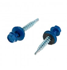 Саморез КР св. 4,8х35 RAL-5005 (насыщенный синий) (250 шт) - ведро ( 1,478 кг)  113535  Tech-KREP