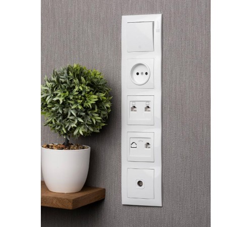 Валенсия рамка 5-местная белая EKF PROxima  EWM-G-305-10  EKF