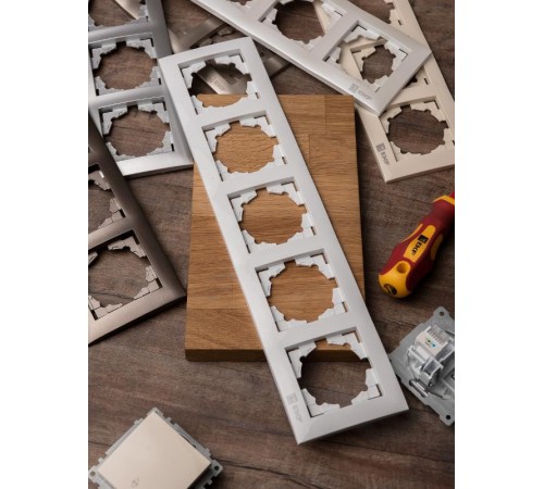 Валенсия рамка 5-местная белая EKF PROxima  EWM-G-305-10  EKF