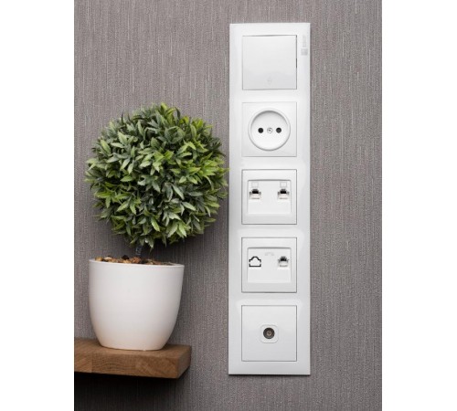 Валенсия рамка 5-местная белая EKF PROxima  EWM-G-305-10  EKF