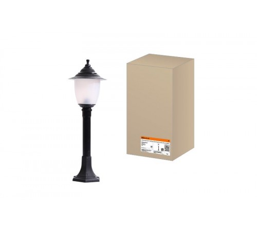 Светильник садово-парковый Прага Эл-11-73-075 60 Вт Е27 напольный на стойке h-0.75 м черный  SQ0330-0513  TDM