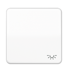 Клавиша ударопрочная с символом "освещение"; белая  CD590BFLWW  Jung