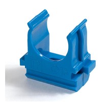 Крепёж-клипса для труб АБС-пластик синяя д40 в малой упаковке (10шт/300шт уп/кор)  PR13.0118  Промрукав