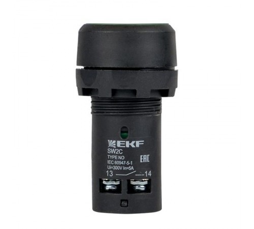 Кнопка SW2C-11 с фиксацией зеленая NO+NC EKF PROxima  sw2c-11f-g  EKF