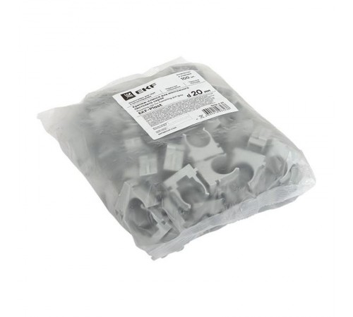 Крепеж-клипса для монтажного пистолета d20 мм (100 шт) серая derjp-z-20EKF