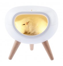 Светильник-ночник светодиодный настольный NLED-467-1W-W "Котенок в домике", белый   Б0052814  ЭРА