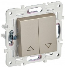 SKANDY Выключатель жалюзи 10А SK-V12Sh шампань  SK-V15-0-10-K37  IEK