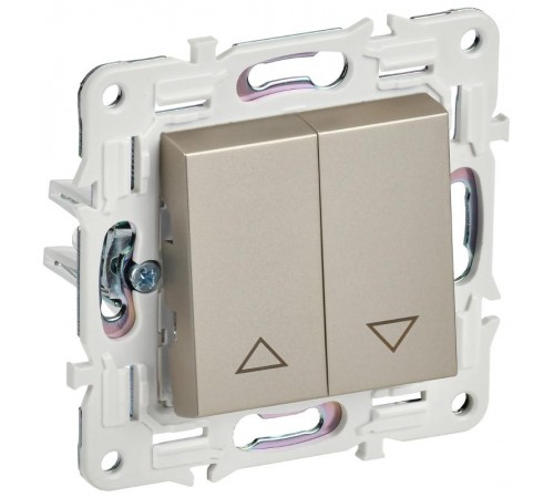 SKANDY Выключатель жалюзи 10А SK-V12Sh шампань  SK-V15-0-10-K37  IEK