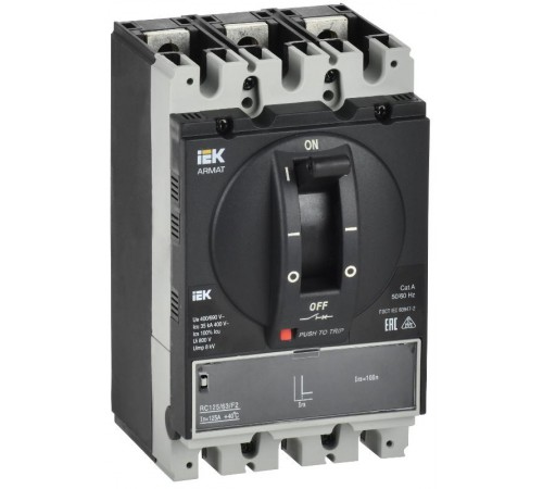 ARMAT Авт. выкл. лит. корпус 3P A 35кА 63А э/м рег. IEK  AR-MCCB-3A-035-0063A-MTUC  IEK