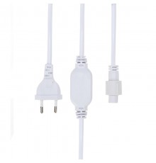 Комплект подключения для уличных гирлянд 230В / 4А, цвет провода: белый, IP65  303-500-1  NEON-NIGHT