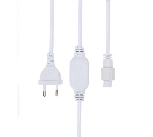 Комплект подключения для уличных гирлянд 230В / 4А, цвет провода: белый, IP65  303-500-1  NEON-NIGHT