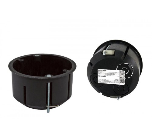 Коробка установочная СП D73х45мм, саморезы, метал. лапки, IP20, инд. штрихкод,  SQ1403-0909  TDM