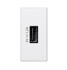 Simon Connect Зарядное устройство USB, К45, узкий модуль, 5 В, 1,5 А, белый  K126C-9  Simon