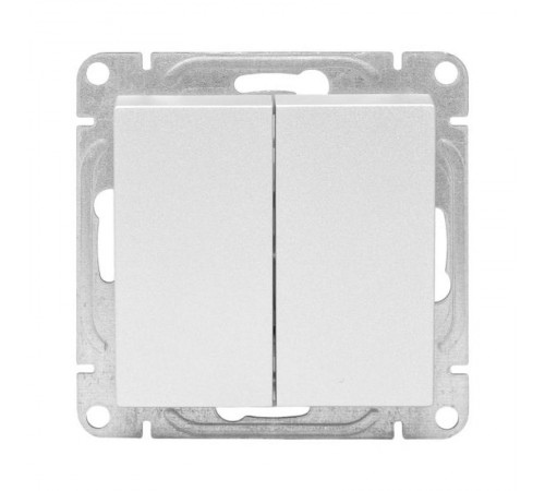 Механизм выключателя, двухклавишный, алюминий Эпика EKF  UP1-SWA-20  EKF