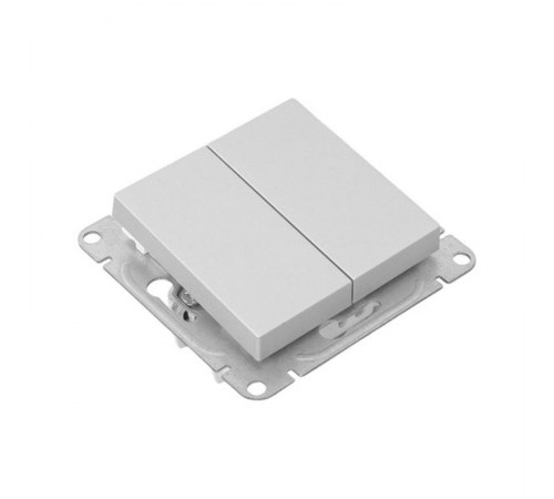 Механизм выключателя, двухклавишный, алюминий Эпика EKF  UP1-SWA-20  EKF