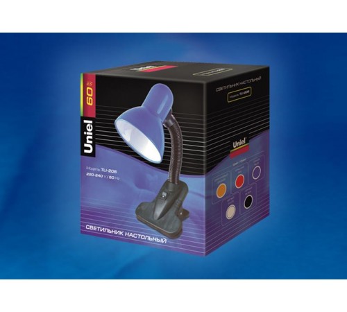 Светильник настольный TLI-206 цоколь E27 черный  02460  Uniel