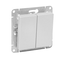 Механизм выключателя, двухклавишный, алюминий Эпика EKF  UP1-SWA-20  EKF