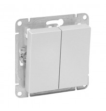 Механизм выключателя, двухклавишный, алюминий Эпика EKF  UP1-SWA-20  EKF