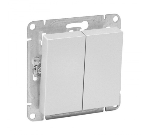 Механизм выключателя, двухклавишный, алюминий Эпика EKF  UP1-SWA-20  EKF