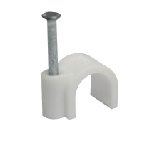 Крепеж кабеля круглый 9 мм, белый (упак. 50 шт)  07-4009  REXANT