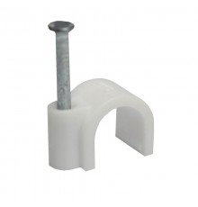 Крепеж кабеля круглый 9 мм, белый (упак. 50 шт)  07-4009  REXANT