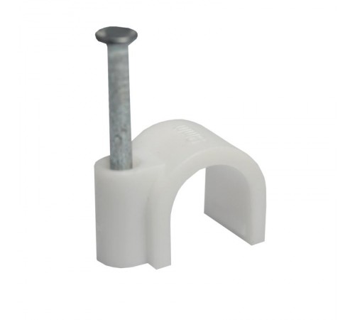 Крепеж кабеля круглый 9 мм, белый (упак. 50 шт)  07-4009  REXANT