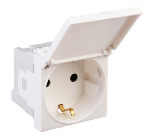 Розетка 2P+E, с з/ш, "Avanti" IP41, белая  4400012  DKC
