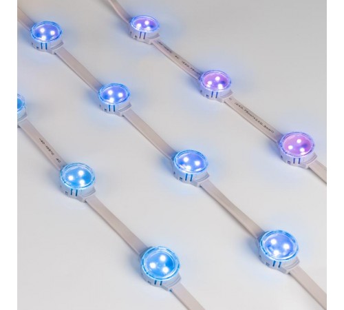 Модуль управляемый SOLEX-SPI-3535-3-12V RGB 120deg (D30x16mm, 0.75W, IP67)  029240  Arlight