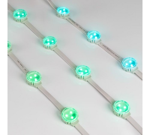 Модуль управляемый SOLEX-SPI-3535-3-12V RGB 120deg (D30x16mm, 0.75W, IP67)  029240  Arlight