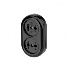 Колодка 2 гнезда карболитовая б/з 16 А, черная  11-8981  REXANT