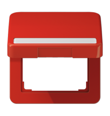 Крышка ударопрочная откидная с возвратной пружиной и полем для надписи 757 мм; красная  CD590BFNAKLRT  Jung