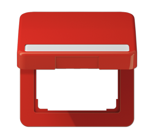 Крышка ударопрочная откидная с возвратной пружиной и полем для надписи 757 мм; красная  CD590BFNAKLRT  Jung