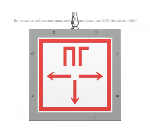 Световой указатель аварийного освещения светодиодный BS-COMPASS-10-S1-ELON Gray 3,9Вт IP65 1ч централизованный накладной  a23416  Белый свет