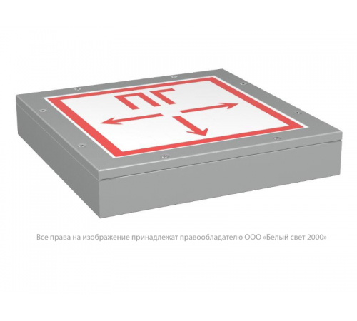 Световой указатель аварийного освещения светодиодный BS-COMPASS-10-S1-ELON Gray 3,9Вт IP65 1ч централизованный накладной  a23416  Белый свет