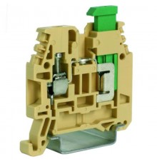 Проходной зажим "винт (4 кв. мм) - прорезание изоляции (1,5кв. мм) ". Бежевый  ZNC200  DKC