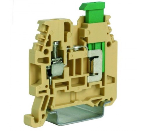 Проходной зажим "винт (4 кв. мм) - прорезание изоляции (1,5кв. мм) ". Бежевый  ZNC200  DKC