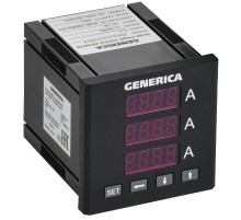 Амперметр цифровой щитовой трехфазный DO RS-485 72х72мм LED  IDA11-5-3-3-LED-G  GENERICA