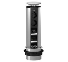 Настольный бокс вертикальный DBV (2 розетки 220В, 1 VGA, 1 аудио, 2 RJ45 категор. 6 экранированные)  6116886  OBO Bettermann