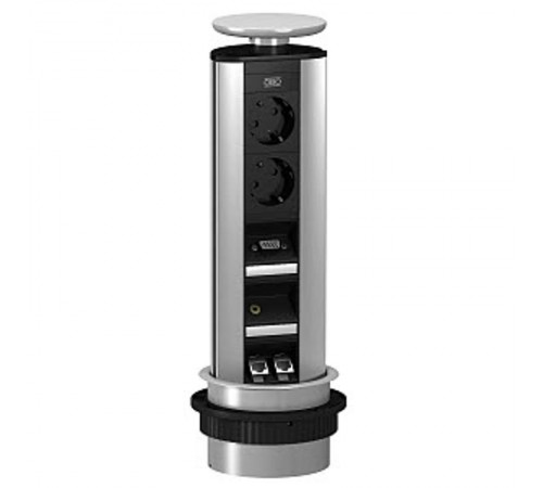 Настольный бокс вертикальный DBV (2 розетки 220В, 1 VGA, 1 аудио, 2 RJ45 категор. 6 экранированные)  6116886  OBO Bettermann