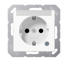 SCHUKO розетка с полем для надписи 6x46 мм A1520BFNAKOWW Jung