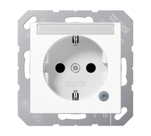 SCHUKO розетка с полем для надписи 6x46 мм A1520BFNAKOWW Jung